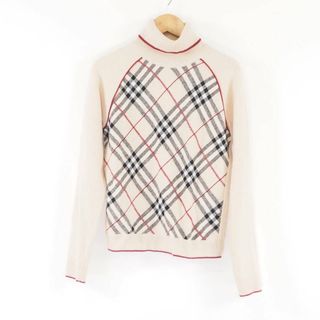 バーバリー(BURBERRY)の美品 BURBERRY BLUE LABEL バーバリー FBF14 589 ニット 1点 M 毛 ナイロン タートル 長袖 レディース AN548A19 (ニット/セーター)