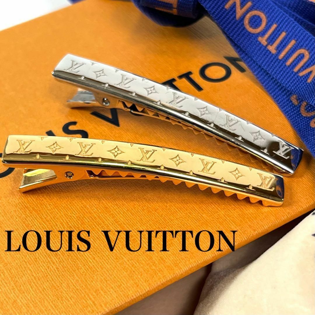 LOUIS VUITTON(ルイヴィトン)の【極美品⭐︎付属品完備】ルイヴィトン ヘアクリップ バレッタ　ナノグラム レディースのヘアアクセサリー(ヘアピン)の商品写真