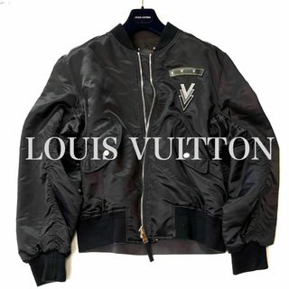 ルイヴィトン(LOUIS VUITTON)の【極美品】DSMG ルイヴィトン　ボンバージャケット　ブラック　MA-1 ダウン(スタジャン)