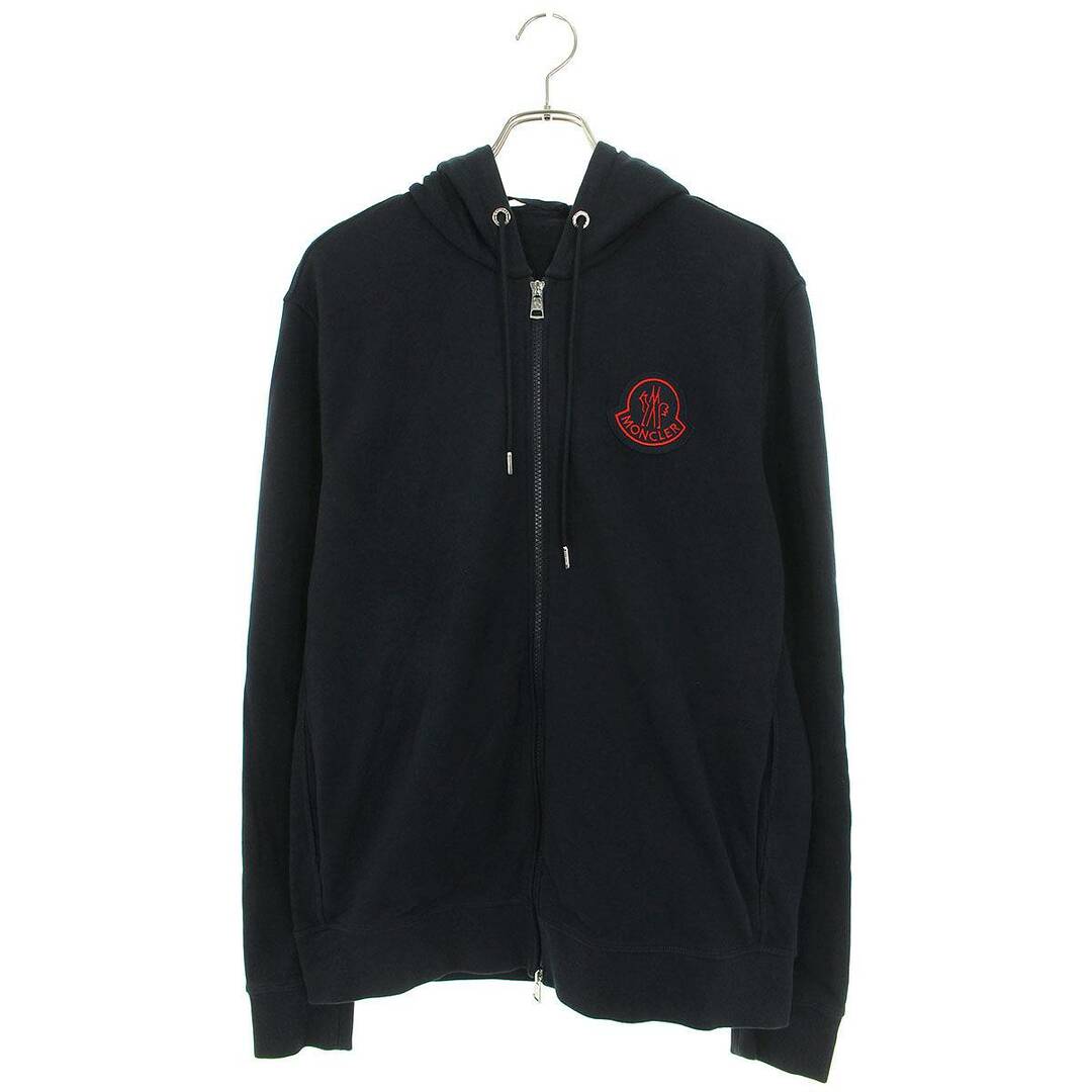 モンクレールジーニアス  MAGLIA CARDIGAN C/CAPPUCCIO ロゴワッペンジップアップパーカー メンズ Mメンズ