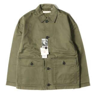 マルニ(Marni)の新品 MARNI マルニ ジャケット サイズ:S 22SS UNIQLO ユニクロ オーバーサイズ ユーティリティ ジャケット 311-449587 アウター ブルゾン コート カバーオール オリーブ 【メンズ】(カバーオール)