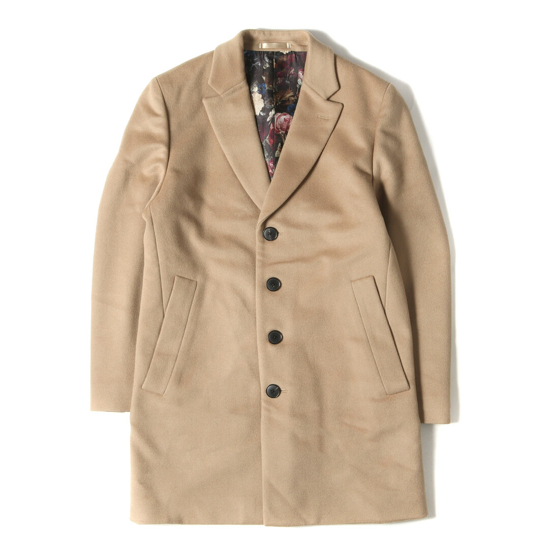 その他美品 Paul Smith ポールスミス コート サイズ:M ビーバー メルトン 4B チェスター コート BEAVER MELTON CHESTER COAT 253062 572N 裏地 花柄 フラワー LONDON ベージュ アウター ジャケット【メンズ】