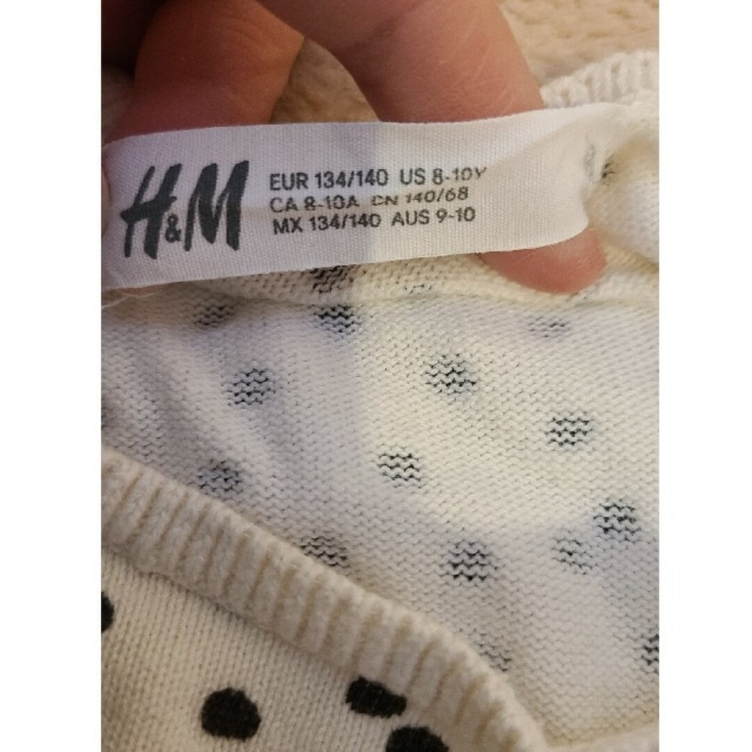 H&M(エイチアンドエム)の美品　キッズ　薄手セーター　140cm キッズ/ベビー/マタニティのキッズ服女の子用(90cm~)(ニット)の商品写真