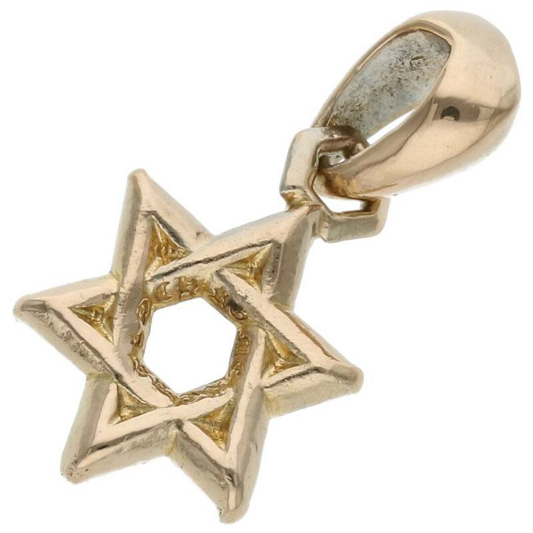 クロムハーツ  22K STAR OF DAVID/スターオブダビデチャーム ゴールドネックレストップ メンズアクセサリー