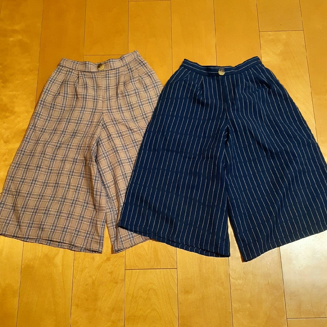 ikka(イッカ)のikka サイズ150 七分丈パンツ　秋冬物　二着 キッズ/ベビー/マタニティのキッズ服女の子用(90cm~)(パンツ/スパッツ)の商品写真