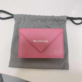 Balenciaga - バレンシアガ 三つ折り 財布 ピンクの通販 by ぺぽ's