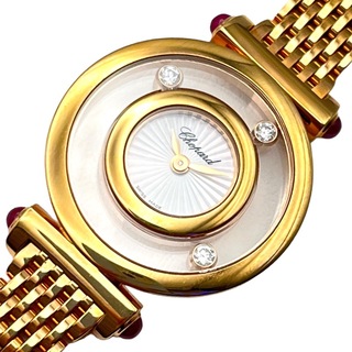 ショパール(Chopard)の　ショパール Chopard ハッピーダイヤモンド　ホワイトシェル 204780-5401 K18ピンクゴールド レディース 腕時計(腕時計)