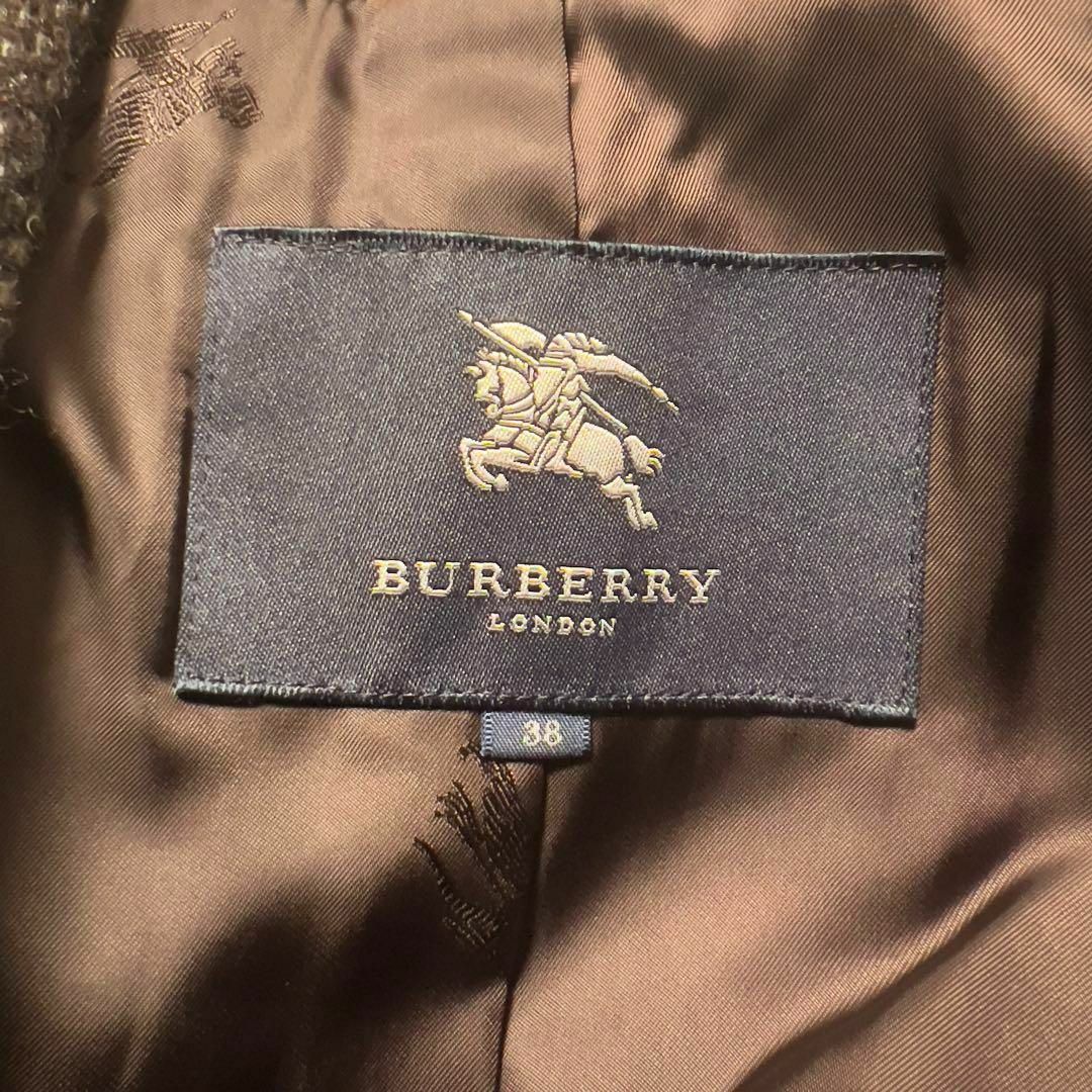 BURBERRY(バーバリー)の【美品】バーバリーロンドン メガチェック ツイード ガウンコート 38 M相当 レディースのジャケット/アウター(ロングコート)の商品写真