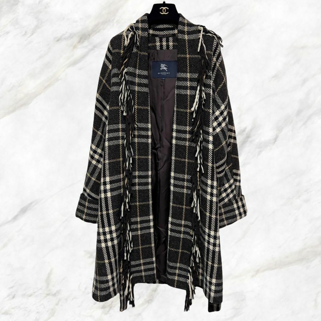 BURBERRY(バーバリー)の【美品】バーバリーロンドン メガチェック ツイード ガウンコート 38 M相当 レディースのジャケット/アウター(ロングコート)の商品写真