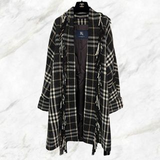 バーバリー(BURBERRY)の【美品】バーバリーロンドン メガチェック ツイード ガウンコート 38 M相当(ロングコート)