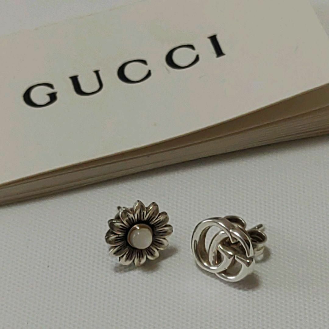 グッチ GUCCI ダブルG フラワーピアス 日本限定 シルバー925 美品