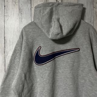 ナイキ(NIKE)のNIKE ナイキ パーカー L 刺繍ロゴ 両面ロゴ バックロゴ 90s(パーカー)