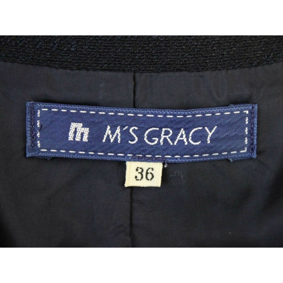 M'S GRACY(エムズグレイシー)の【新規値下げ】‡M'S GRACY/エムズグレイシー‡セットアップスーツ/ジャケット/スカート/長袖/ミディアム丈 ネイビー/紺 レディース 36  卒業式 入学式 説明会 見学会 学校行事式典  【中古】春夏秋冬 111122 sut レディースのレディース その他(その他)の商品写真