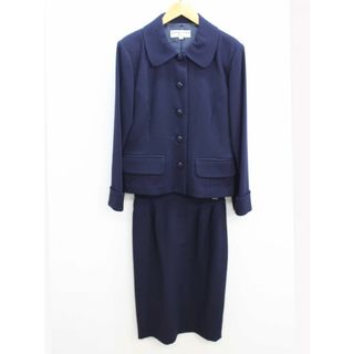 ハナエモリ(HANAE MORI)の【値下げ】‡HANAE MORI/ハナエモリ‡スカートスーツ/ジャケット//長袖/ミディアム丈 ネイビー/紺 レディース 9A3 お受験 面接 フォーマル 卒業式 入学式 説明会 見学会 学校行事式典  【中古】春夏秋冬 111122(その他)