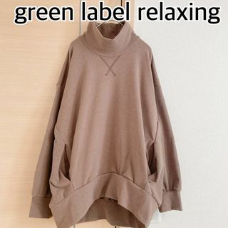 ユナイテッドアローズグリーンレーベルリラクシング(UNITED ARROWS green label relaxing)のグリーンレーベルリラクシング　長袖カットソー　ブラウン　タートルネック(トレーナー/スウェット)