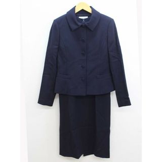 ハナエモリ(HANAE MORI)の‡HANAE MORI/ハナエモリ‡アンサンブルスーツ/ワンピース/ジャケット/半袖/長袖/ミディアム丈 濃紺/ネイビー レディース 9 お受験 面接 フォーマル 卒業式 入学式 説明会 見学会 学校行事 園行事 式典【中古】春夏秋冬 812032(その他)