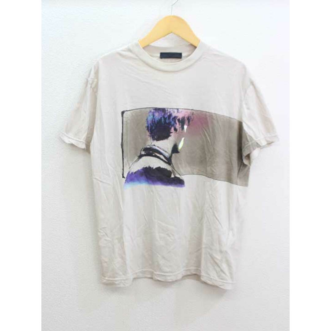 PRADA(プラダ)の【新規値下げ】‡PRADA/プラダ‡プリント半袖Tシャツ/半袖 ライトベージュ メンズ M【中古】春夏秋冬 026032 メンズのトップス(Tシャツ/カットソー(半袖/袖なし))の商品写真