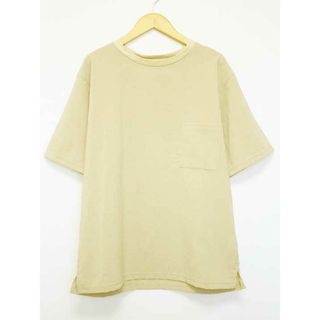 ジャーナルスタンダード(JOURNAL STANDARD)の【値下げ】△JOURNAL STANDARD/ジャーナルスタンダード△EVAET/ビッグシルエットTシャツ/カットソー/半袖/無地　ライトベージュ　メンズ　S　【中古】 春夏秋冬 102032(Tシャツ/カットソー(半袖/袖なし))