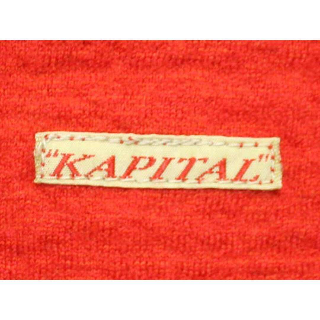 KAPITAL(キャピタル)の【値下げ】△KAPITAL/キャピタル△ウールカットソー/Tシャツ/長袖/ヘンリーネック/無地　レッド/赤  メンズ  2　【中古】 秋冬 609022 メンズのトップス(Tシャツ/カットソー(半袖/袖なし))の商品写真