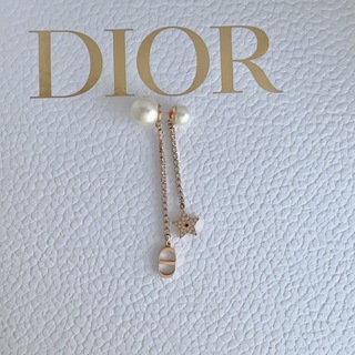 クリスチャンディオール(Christian Dior)のDIOR ディオール　クリスタル　パール　スター　星　片耳　ピアス　イヤリング(ピアス)