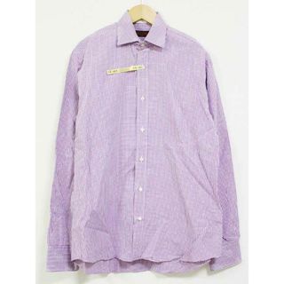 エトロ(ETRO)の☆ETRO/エトロ☆長袖チェックシャツ パープル/紫 メンズ 39【中古】春夏秋冬 310132(シャツ)