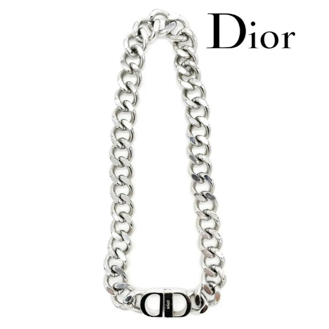 DIOR HOMME(ディオールオム)の【美品】DIORディオール  CD ICONチェーンリンク 真鍮ネックレス メンズのアクセサリー(ネックレス)の商品写真