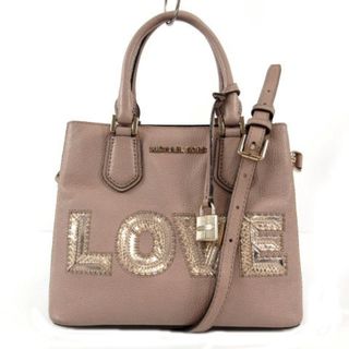 マイケルコース(Michael Kors)のマイケルコース ハンドバッグ LOVE ショルダー レザー ピンクベージュ(ハンドバッグ)