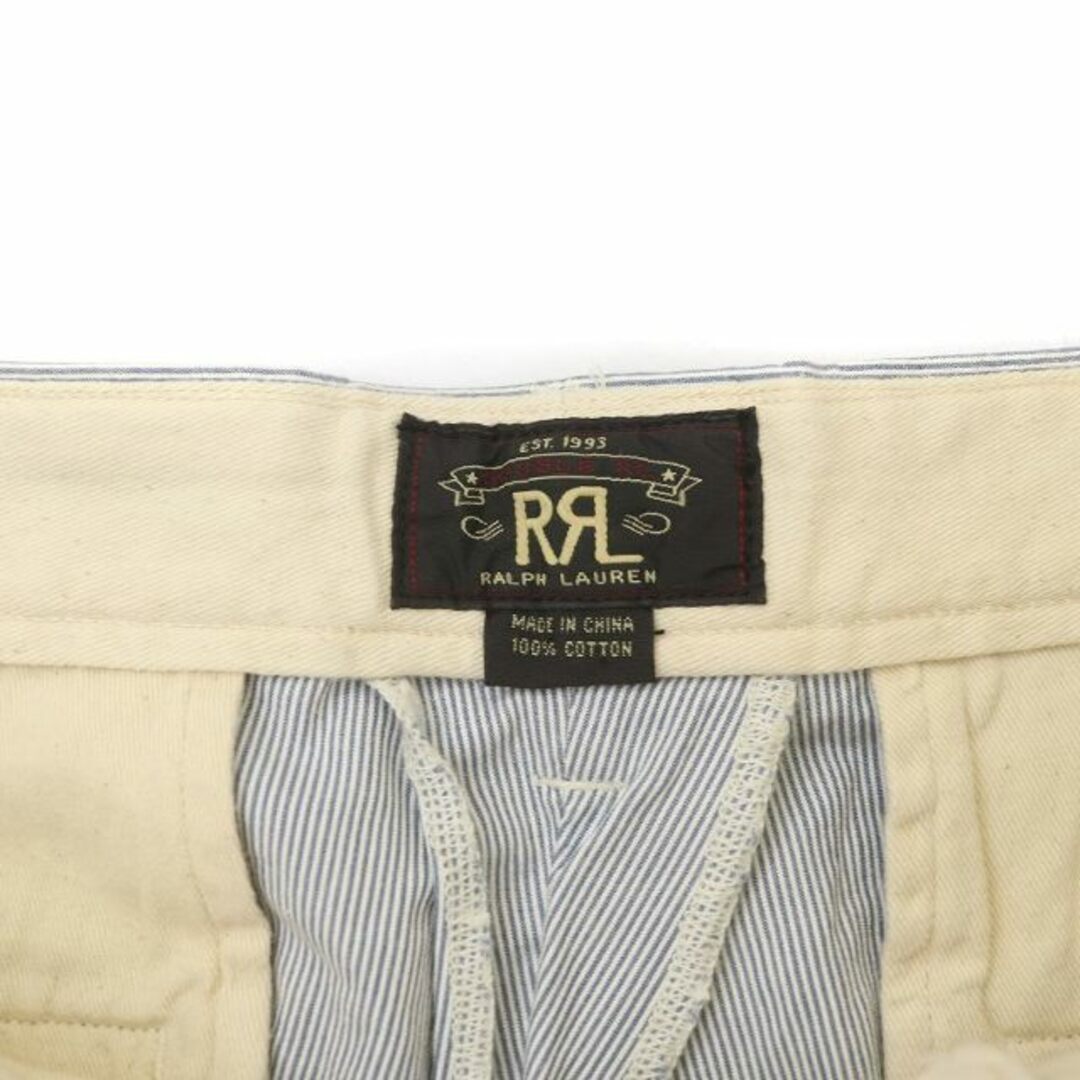 RRL(ダブルアールエル)のRRL ラルフローレン ショートパンツ ボタンフライ ストライプ S 水色 メンズのパンツ(ショートパンツ)の商品写真
