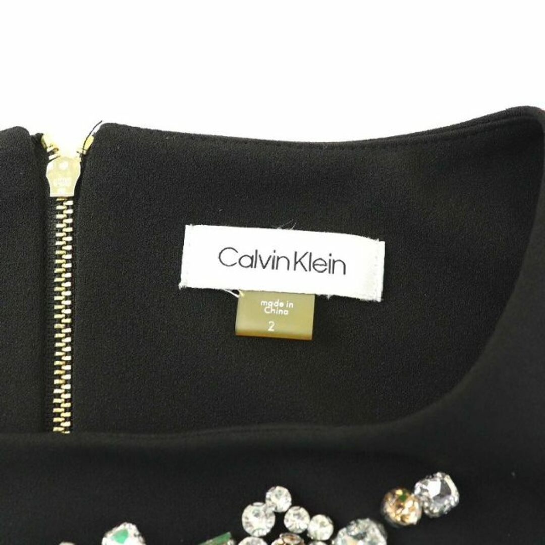 Calvin Klein(カルバンクライン)のカルバンクライン Rhinestone-Embellished Sheath レディースのワンピース(ひざ丈ワンピース)の商品写真