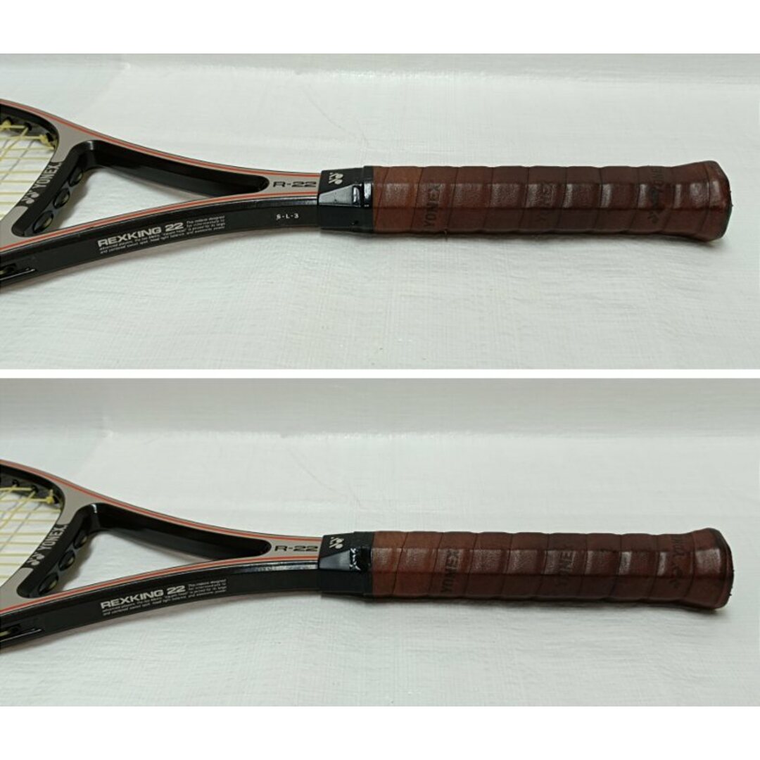 YONEX(ヨネックス)の・テニスラケット　YONEX REXKING R−22／S・L−3 中古品 スポーツ/アウトドアのテニス(ラケット)の商品写真