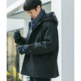 アーバンリサーチドアーズ(URBAN RESEARCH DOORS)の【TOP BLACK】ニットメルトン パデット フードハーフコート(その他)