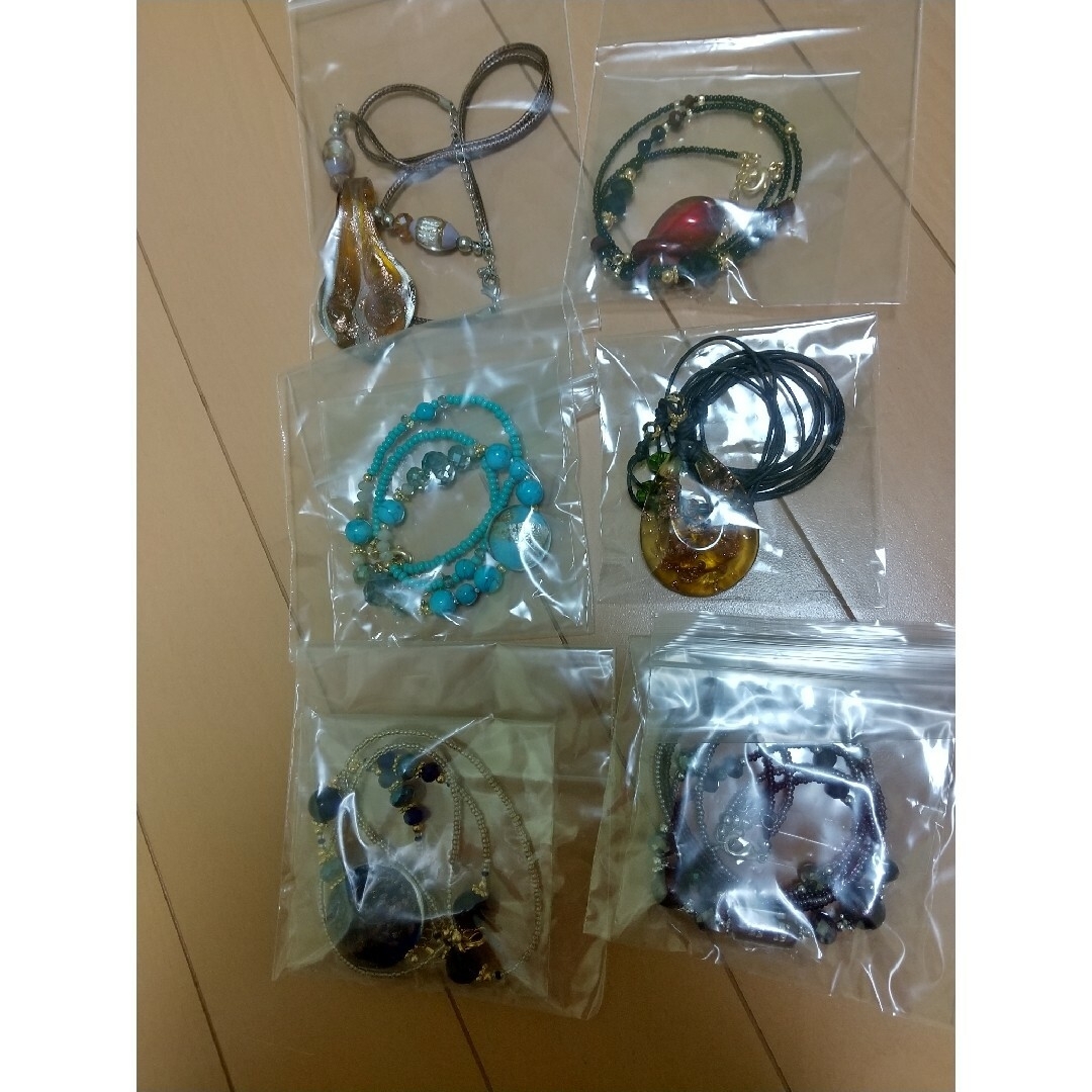 ネックレス 6個セット ハンドメイドのアクセサリー(ネックレス)の商品写真