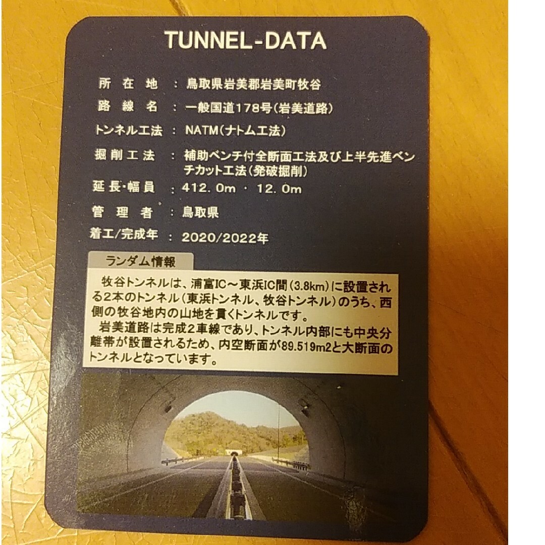 トンネルカード エンタメ/ホビーのトレーディングカード(その他)の商品写真