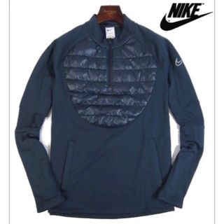 ナイキ(NIKE)の【NIKE/ナイキ】Therma素材 裏起毛ハーフジップブルゾン L・ネイビー系(ブルゾン)