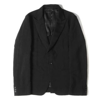 コムデギャルソン(COMME des GARCONS)のCOMME des GARCONS コムデギャルソン ジャケット サイズ:S 07SS ジャージーピークドラペル ナイロン 1B テーラード ジャケット HS-J018 HOMME オム アーカイブ Y2K ブラック 黒 日本製 アウター ブレザー ブルゾン【メンズ】【中古】(テーラードジャケット)