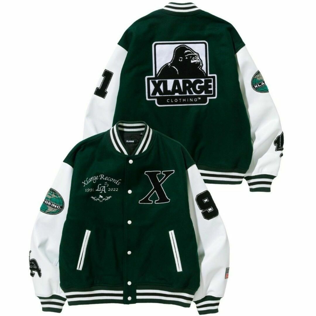 XLARGE - XLARGE エクストララージ スタジャン グリーン 内側 XLARGE - XLARGE エクストララージ スタジャン グリーン 内側