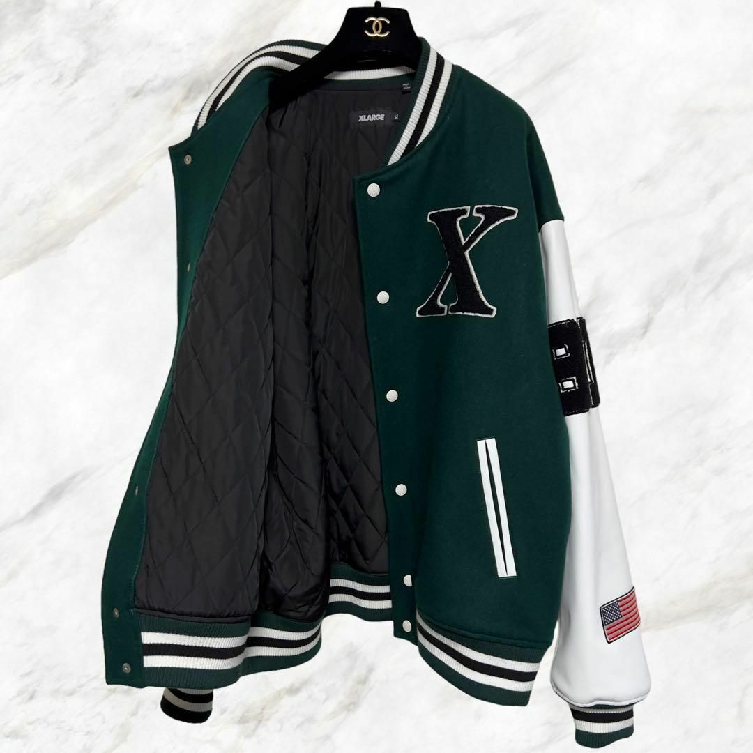 XLARGE - XLARGE エクストララージ スタジャン グリーン 内側 XLARGE - XLARGE エクストララージ スタジャン グリーン 内側