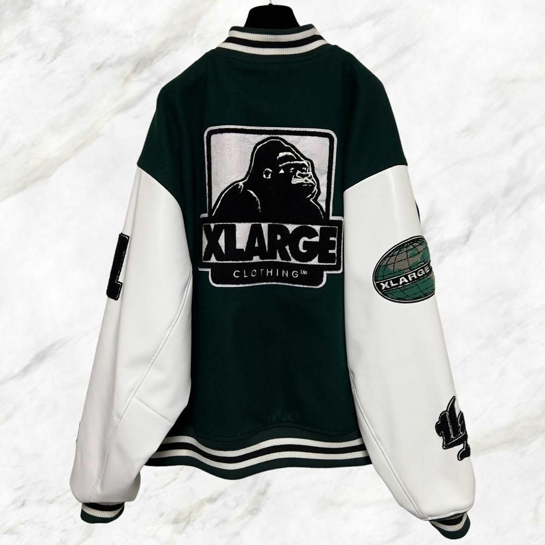 XLARGE - XLARGE エクストララージ スタジャン グリーン 内側 XLARGE - XLARGE エクストララージ スタジャン グリーン 内側