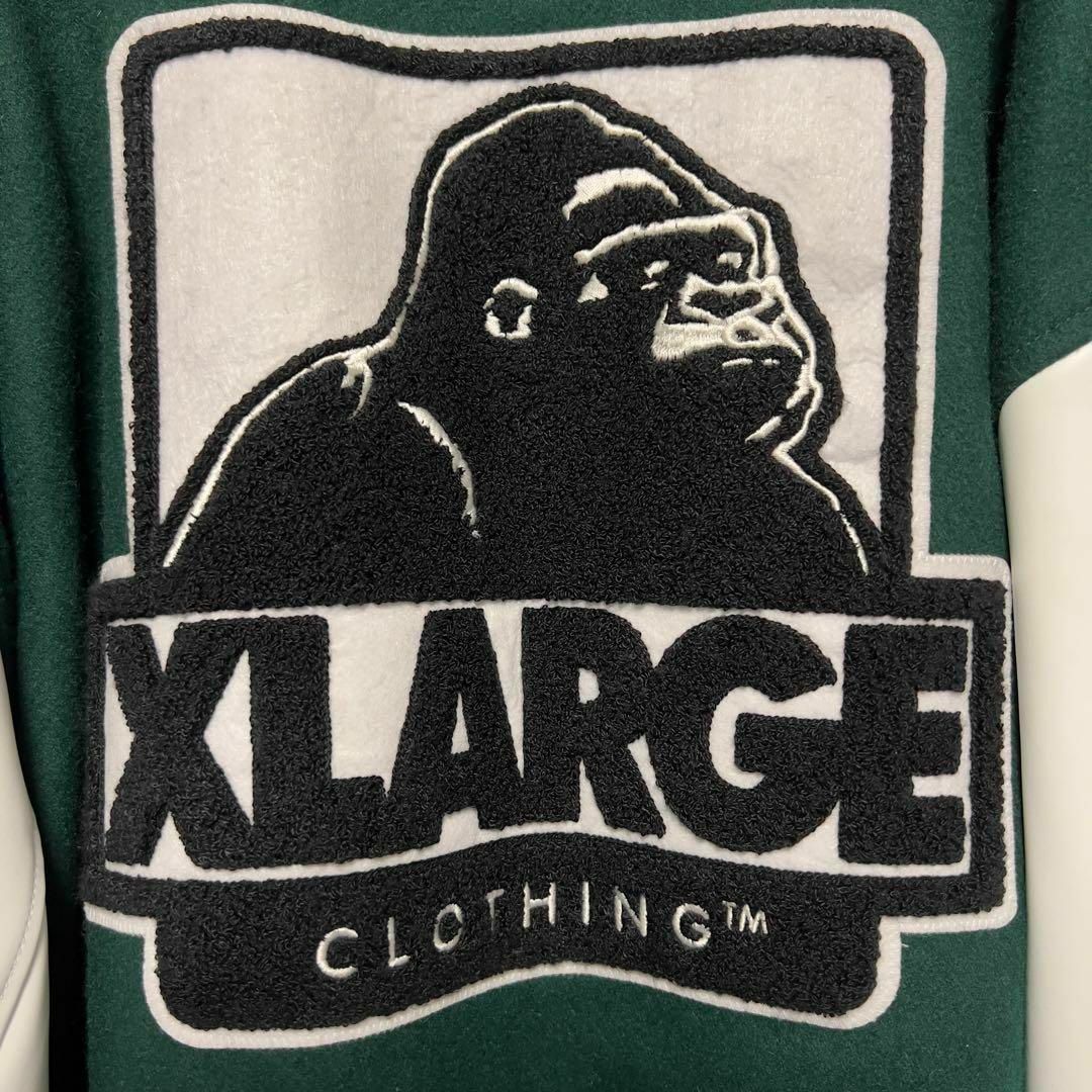 XLARGE(エクストララージ)のXLARGE エクストララージ スタジャン グリーン 内側キルティング XL メンズのジャケット/アウター(スタジャン)の商品写真