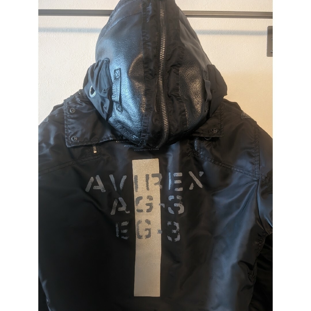 AVIREX - AVIREX MA1 革フード取り外し可 ジッパー付き 色々な形 AVIREX - AVIREX MA1 革フード取り外し可 ジッパー付き 色々な形