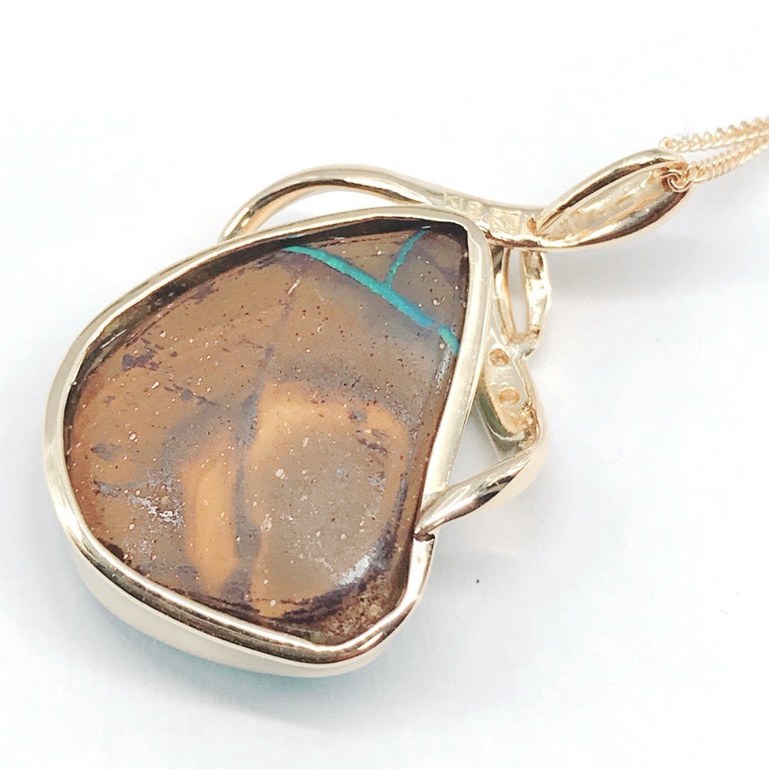 SEIKO(セイコー)のセイコージュエリー ボルダーオパール ダイヤモンド ネックレス K18 レディースのアクセサリー(ネックレス)の商品写真