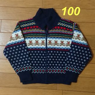 ミキハウス(mikihouse)のレトロ 100cm オールド ミキハウス☆カーディガン セーター トップス レア(ニット)