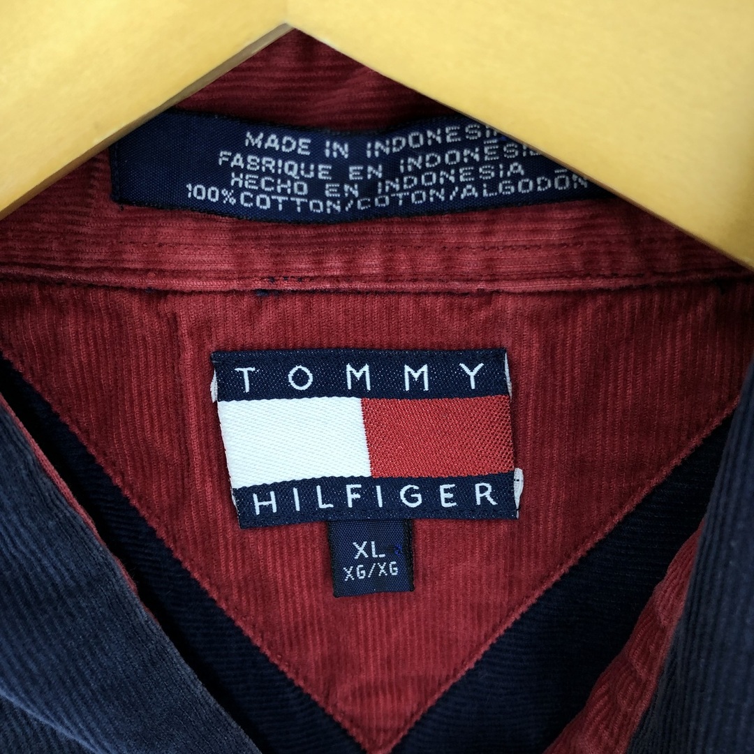 TOMMY HILFIGER(トミーヒルフィガー)の古着 トミーヒルフィガー TOMMY HILFIGER 長袖 ボタンダウン コーデュロイシャツ メンズXL /eaa397771 メンズのトップス(シャツ)の商品写真