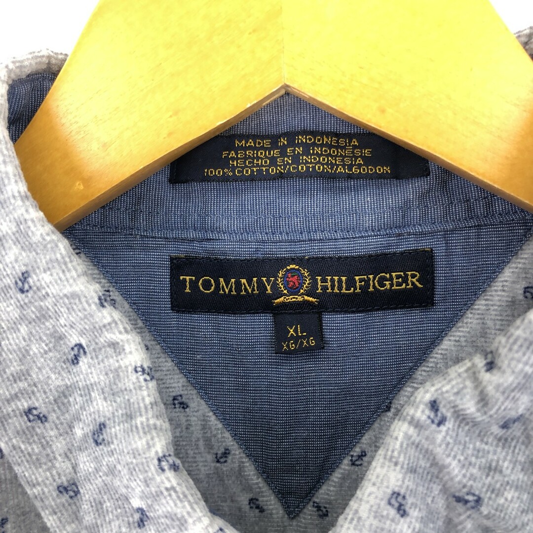 TOMMY HILFIGER(トミーヒルフィガー)の古着 トミーヒルフィガー TOMMY HILFIGER 総柄 長袖 ボタンダウン コーデュロイシャツ メンズXL /eaa397727 メンズのトップス(シャツ)の商品写真