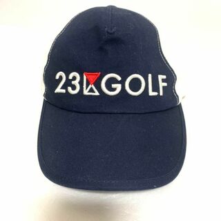 23区ゴルフ　ゴルフキャップ　ネイビー　ホワイト　コットン100%(その他)