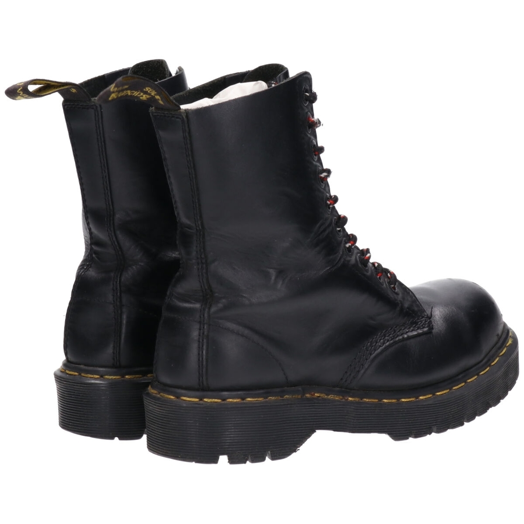 Dr.Martens(ドクターマーチン)の古着 ドクターマーチン Dr.Martens 厚底 スチールトゥ 10ホールブーツ 英国製 UK5 レディース23.5cm /saa009561 レディースの靴/シューズ(ブーツ)の商品写真