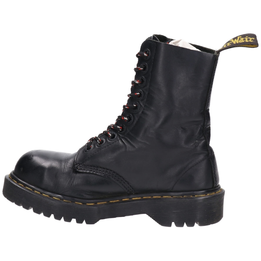 Dr.Martens(ドクターマーチン)の古着 ドクターマーチン Dr.Martens 厚底 スチールトゥ 10ホールブーツ 英国製 UK5 レディース23.5cm /saa009561 レディースの靴/シューズ(ブーツ)の商品写真