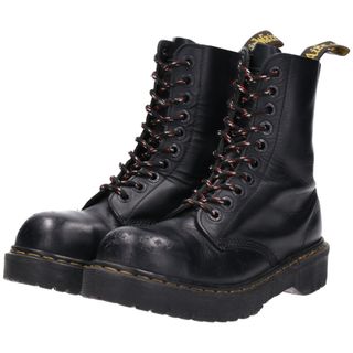 ドクターマーチン(Dr.Martens)の古着 ドクターマーチン Dr.Martens 厚底 スチールトゥ 10ホールブーツ 英国製 UK5 レディース23.5cm /saa009561(ブーツ)