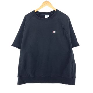 チャンピオン(Champion)の古着 チャンピオン Champion リバースウィーブ 復刻 単色タグ 袖カットオフ スウェットシャツ トレーナー メンズXXL /eaa395758(トレーナー/スウェット)