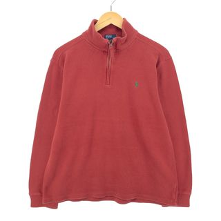 ラルフローレン(Ralph Lauren)の古着 ラルフローレン Ralph Lauren POLO by Ralph Lauren ハーフジップスウェットシャツ トレーナー レディースXL /eaa395762(トレーナー/スウェット)